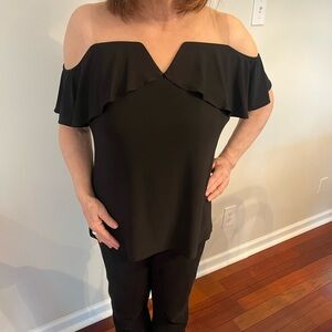 Beautiful illusion neckline top! So sexy